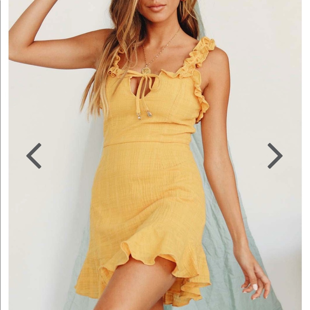 WORN ONCE Hello Molly Yellow Sundress